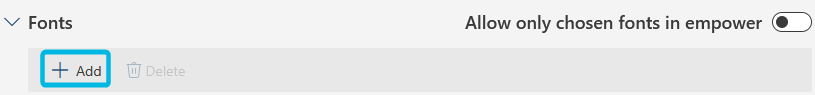 Button Add Font