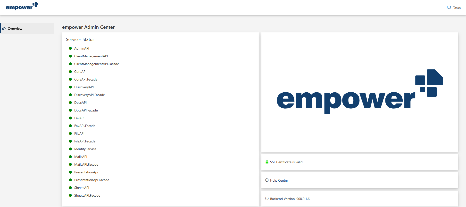 Basic Overview Page for Users