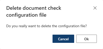 Dialog Box Delete Document Check Configuration file