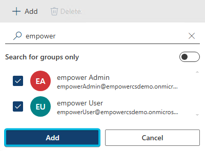 Button Add in Search for Customizing Admins