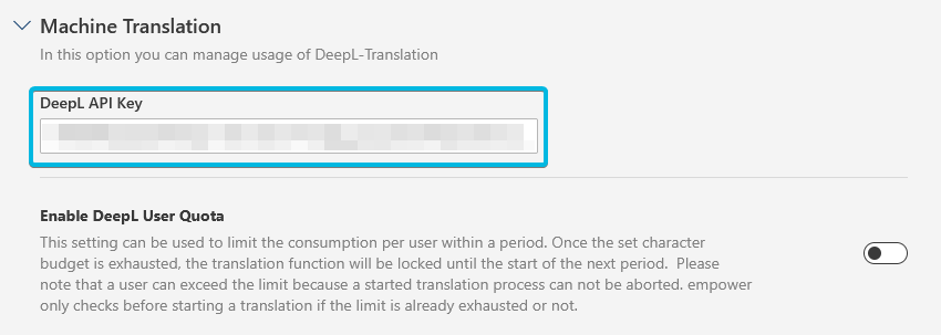 DeepL API Key