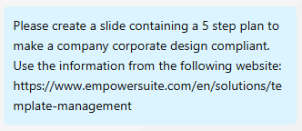 Example Prompt with Included URL