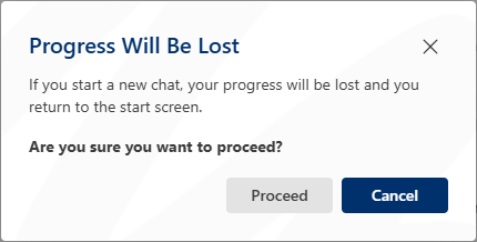 Dialog Box for New Chat
