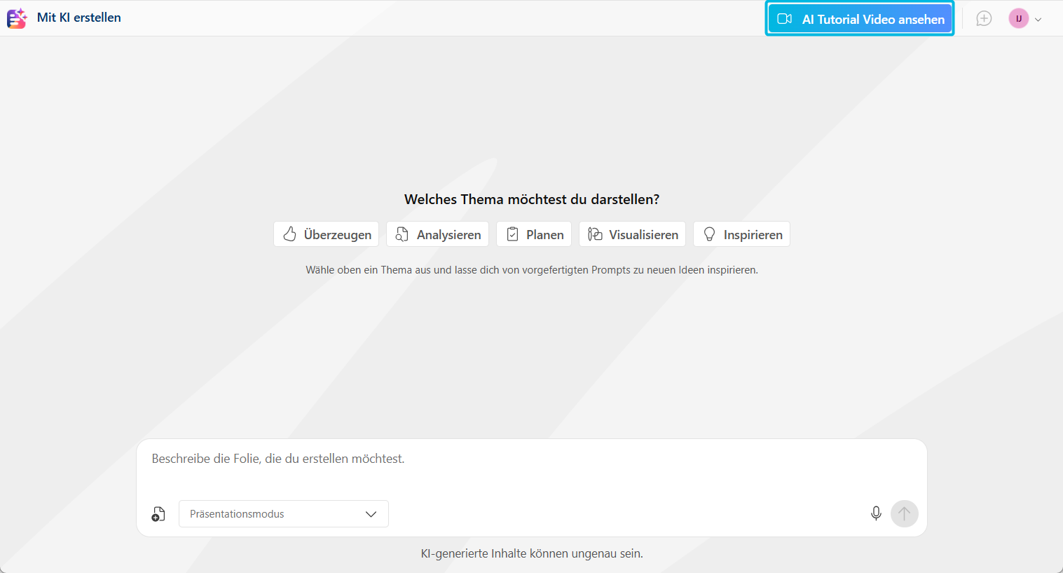 Button AI Tutorial Video ansehen