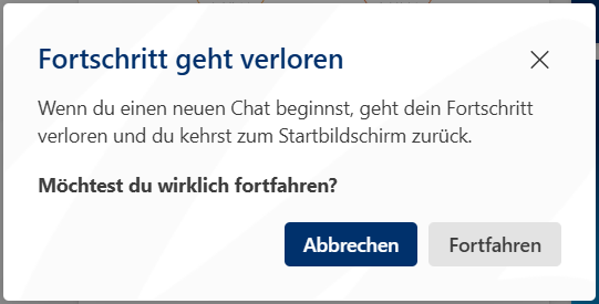 Dialogfenster für neuen Chat