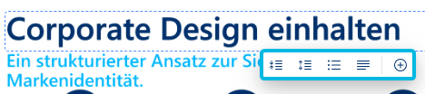 Optionen für einzelnen Text-Platzhalter