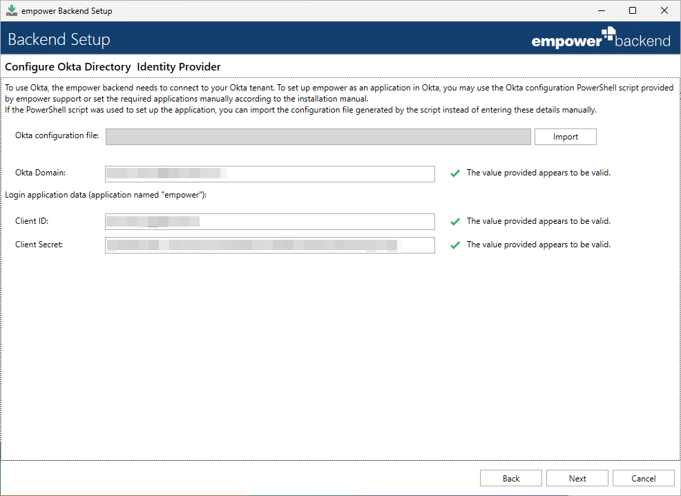 Import Okta Directory Values