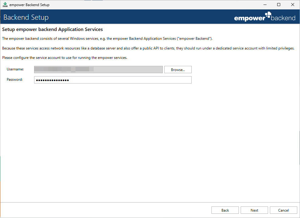 Enter Credentials