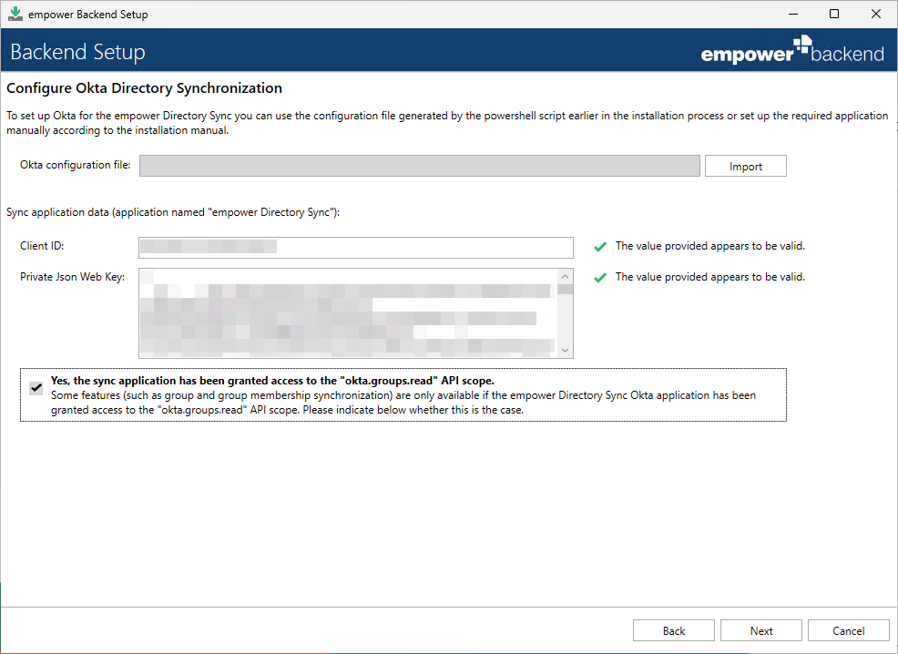 Configure Okta Synchronization