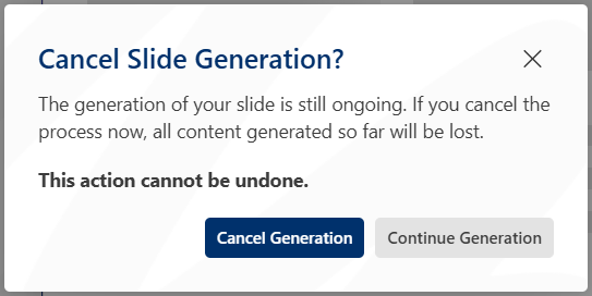 Cancel Generation
