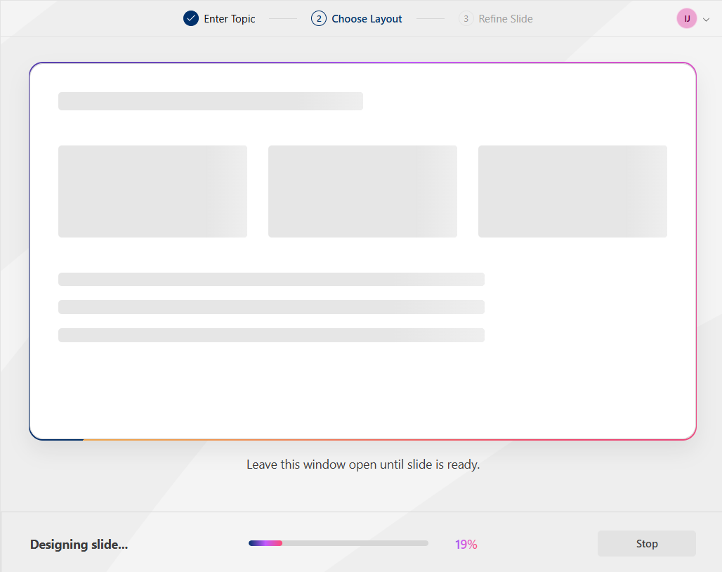 Progress Display for Layout Generation